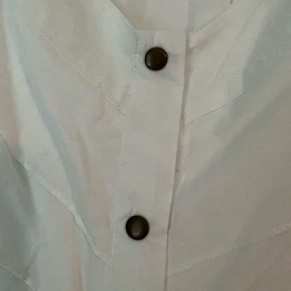 White cotton casual sundress with pockets - Picture 7 of 11